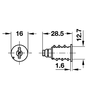 Сменный цилиндр для замка Slido Design 25 IF G, 210.30.601 