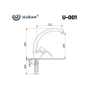 Смеситель Ulgran U-001 Черный 308 001(308)