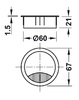 Кабельный вывод круглый сатин, d60мм 631.31.012 