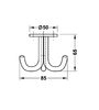 Гардеробный крючок 844.28.050 