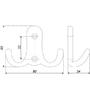 Мебельный крючок K204.01BAB.2 