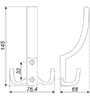 Мебельный крючок K305.01BAB.2 