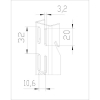 Направляющая универсал,L=2300,Белый WA0397.VP230.MG0PC.RA