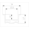 Рамка средняя открытая NOVA16, Серебро матовое NB0485.VP540.SLMAN.CJ