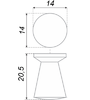 Мебельная ручка RC002SC.4 