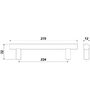 Мебельная ручка RR002SC.5/224 