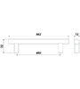 Мебельная ручка RR002SC.5/480 