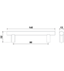 Мебельная ручка RR002SC.5/96 