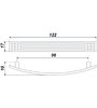 Мебельная ручка RS003SC/DBL.4/96 