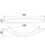 Мебельная ручка RS011CP.3/128 