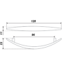 Мебельная ручка RS014CP.4/96 