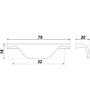 Мебельная ручка RS025CP.3/32 