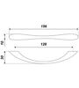 Мебельная ручка RS028CP.3/128 