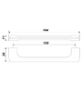 Мебельная ручка RS038SC.4/128 
