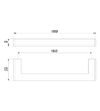 Мебельная ручка RS043CP.4/160 