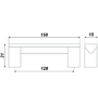 Мебельная ручка RS051AL.16/128 