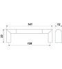 Мебельная ручка RS054CP/SC.4/160 