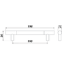 Мебельная ручка RS055CP/SC.4/160 