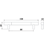 Мебельная ручка RS055CP/SC.4/96 