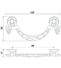 Мебельная ручка RS084AG/Br.4/96 