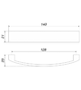 Мебельная ручка RS191BSN.4/128 