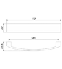 Мебельная ручка RS191CP.4/160 