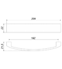 Мебельная ручка RS191CP.4/192 