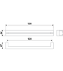 Мебельная ручка RS273CP.3/128 