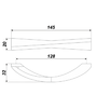 Мебельная ручка RS276CP/BSN.4/128 