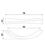 Мебельная ручка RS276CP/BSN.4/64 