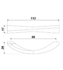 Мебельная ручка RS276CP/BSN.4/96 