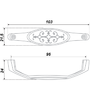 Мебельная ручка RS413BAB.3/96 RS413ВАB.3/96