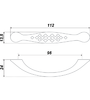 Мебельная ручка RS419BAB.3/96 RS419ВАB.3/96
