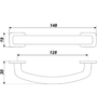 Мебельная ручка RS424BAP.5/128 