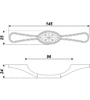 Мебельная ручка RS426BAB.3/96 