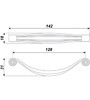 Мебельная ручка RS427BAC.4/128 